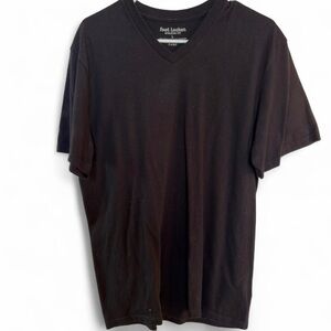 Foot Locker Men's Black V-Neck Short Sleeve Athletic Tee Shirt Large